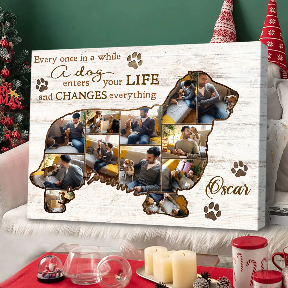 Best Clumber Spaniel Dog Personalized Photo Collage Canvas Gift For Dog Lover - Image 5