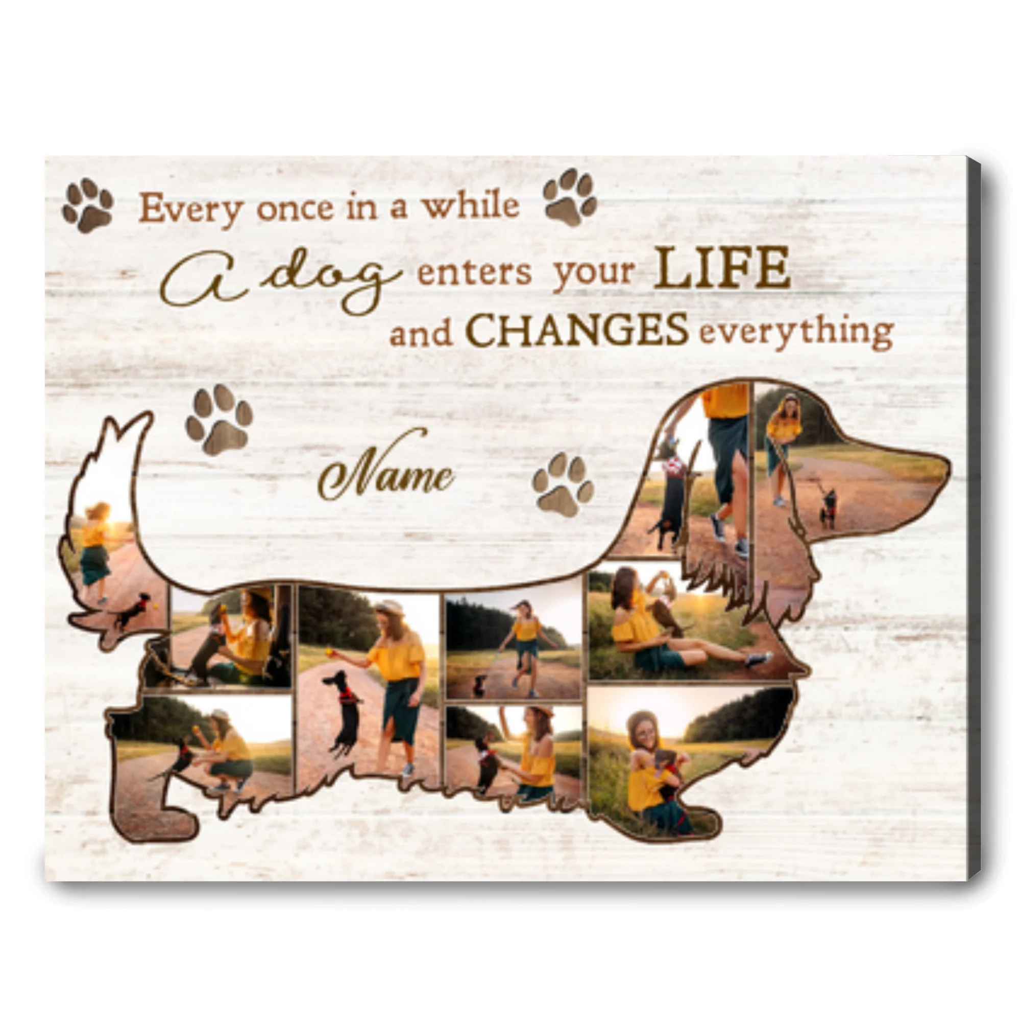 Best Dachshund Dog Personalized Photo Collage Canvas Gift For Dog Lover - Image 5