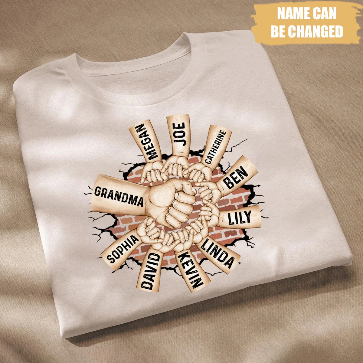 Best Dad Ever Custom Fist Bump Personalized Pure Cotton T-Shirt - Image 3