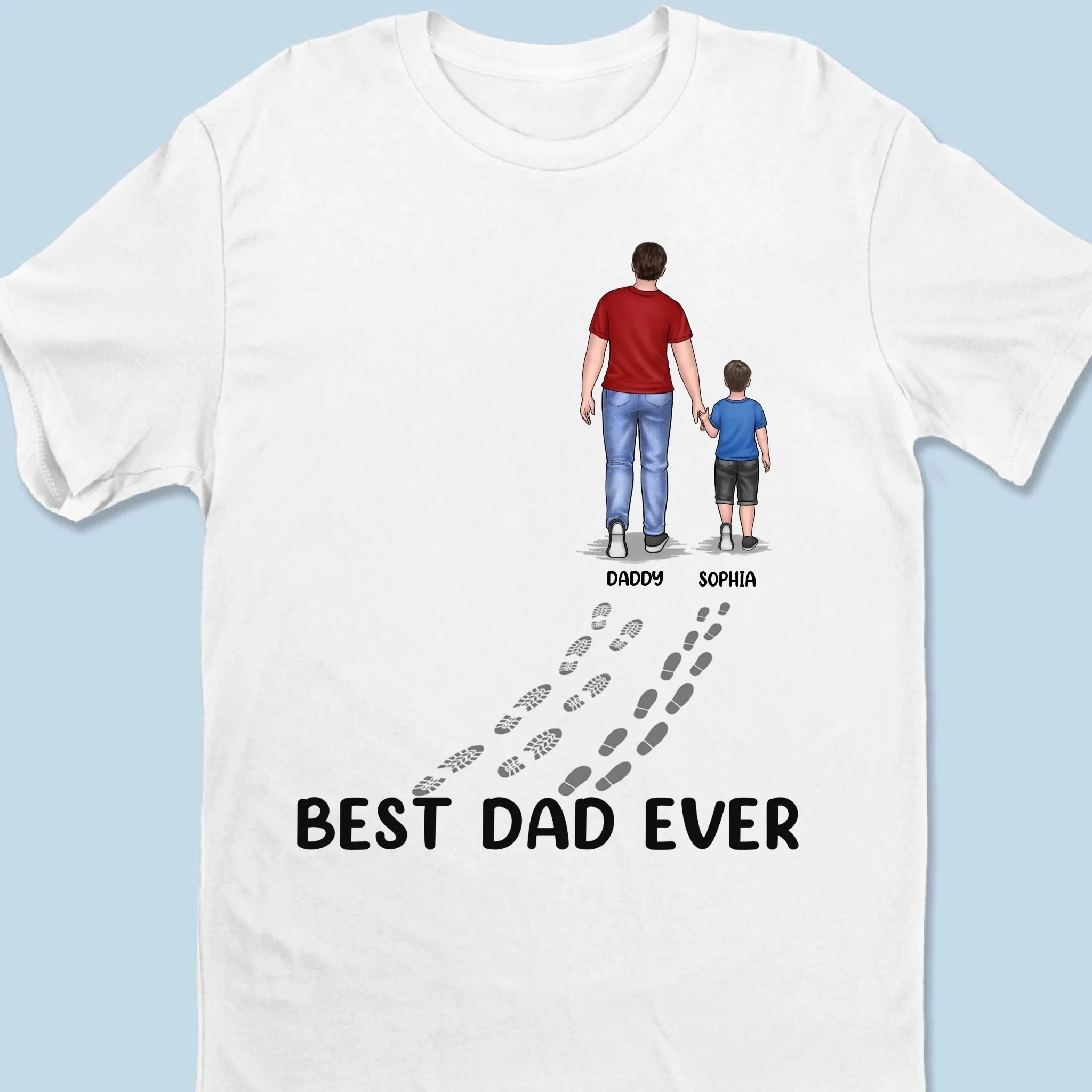 Best Dad Ever - Family Personalized Custom Unisex T-shirt - Father's Day, Birthday Gift For Dad - Image 5