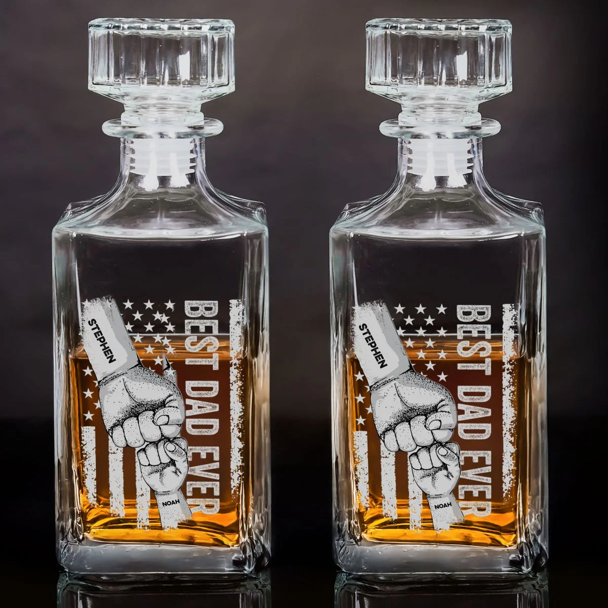 Best Dad Ever - Father's Day Gifts For Dad, Papa, Step-Dad - Custom Decanter - Image 3