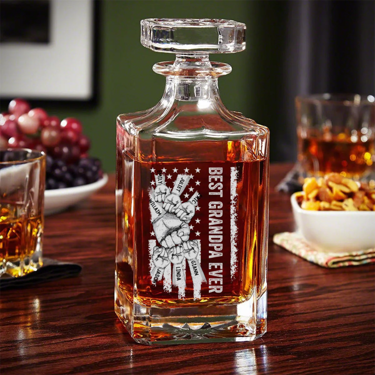 Best Dad Ever - Father's Day Gifts For Dad, Papa, Step-Dad - Custom Decanter - Image 5