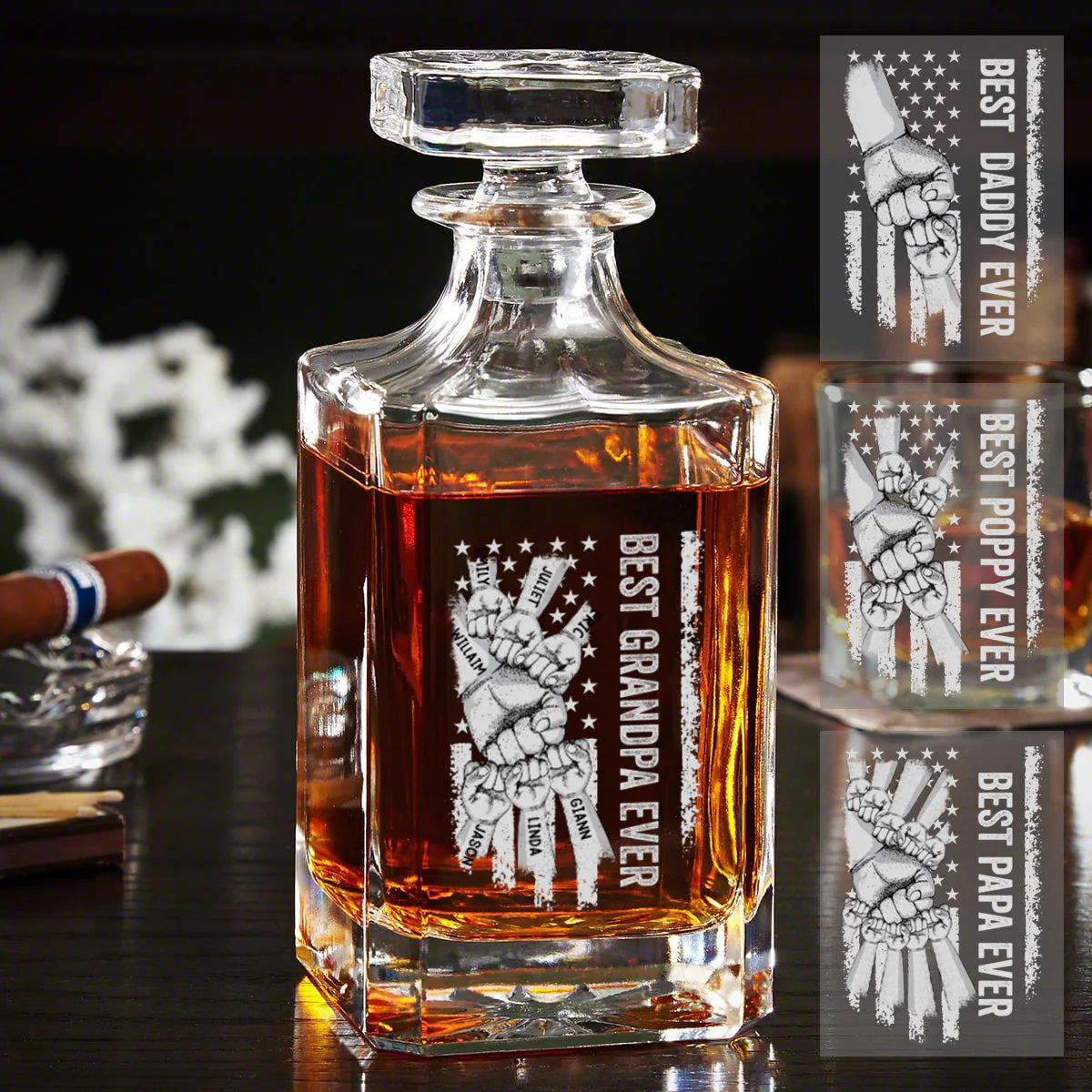 Best Dad Ever - Father's Day Gifts For Dad, Papa, Step-Dad - Custom Decanter - Image 6