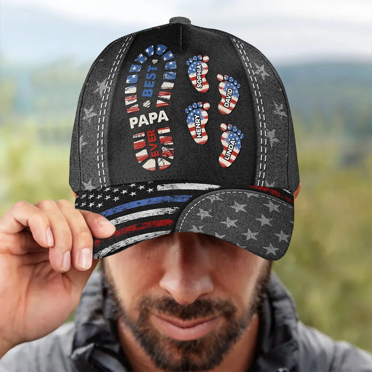 Best Dad Ever - Personalized Custom Classic Cap Gift For Father - Image 7