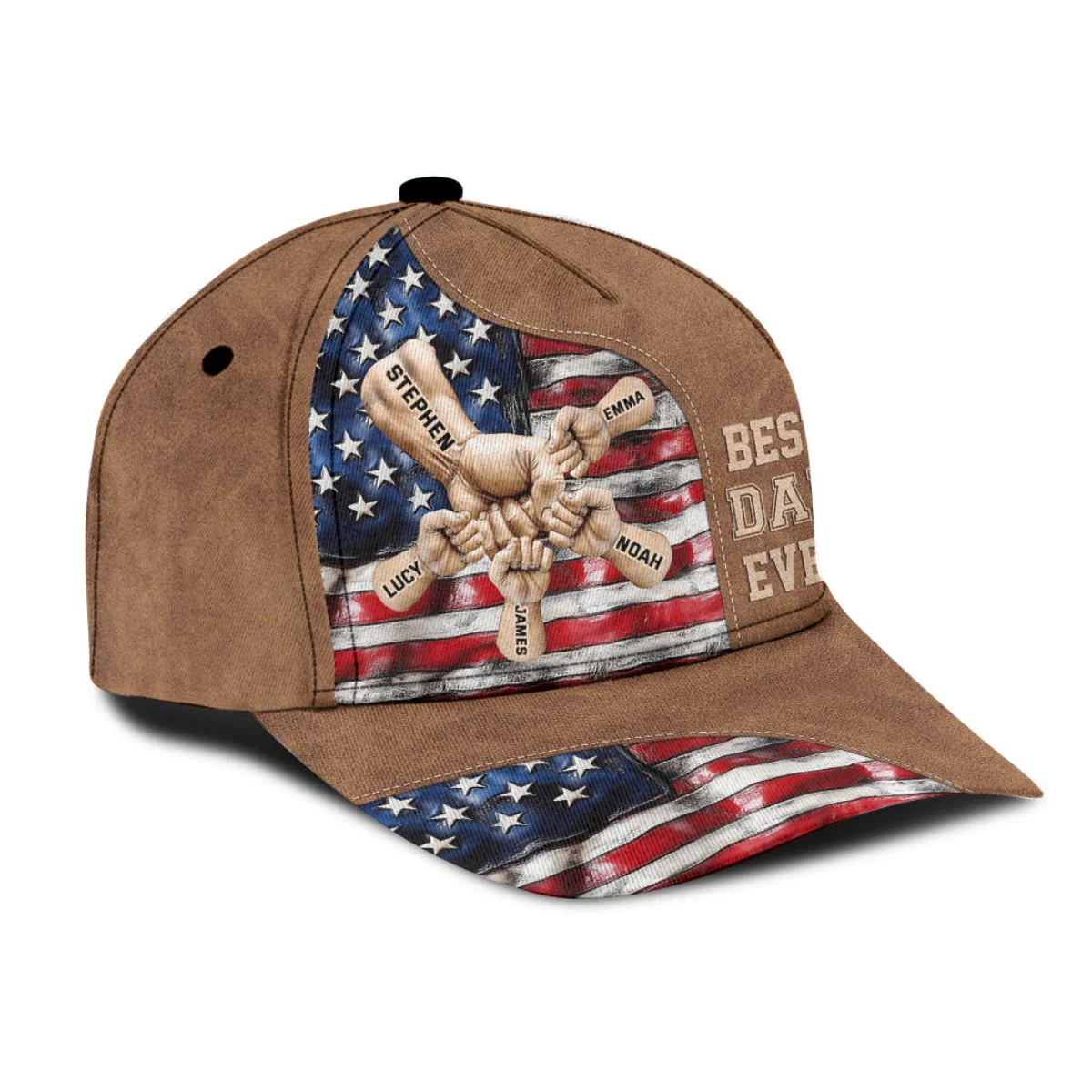 Best Dad Ever - Personalized Father Classic Cap - Image 2