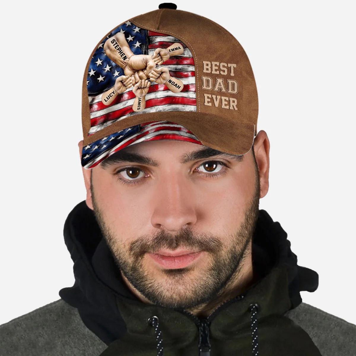 Best Dad Ever - Personalized Father Classic Cap - Image 3