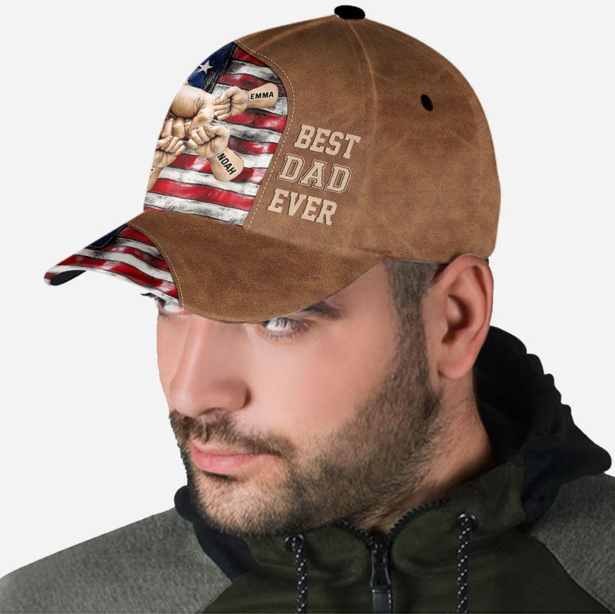 Best Dad Ever - Personalized Father Classic Cap - Image 4