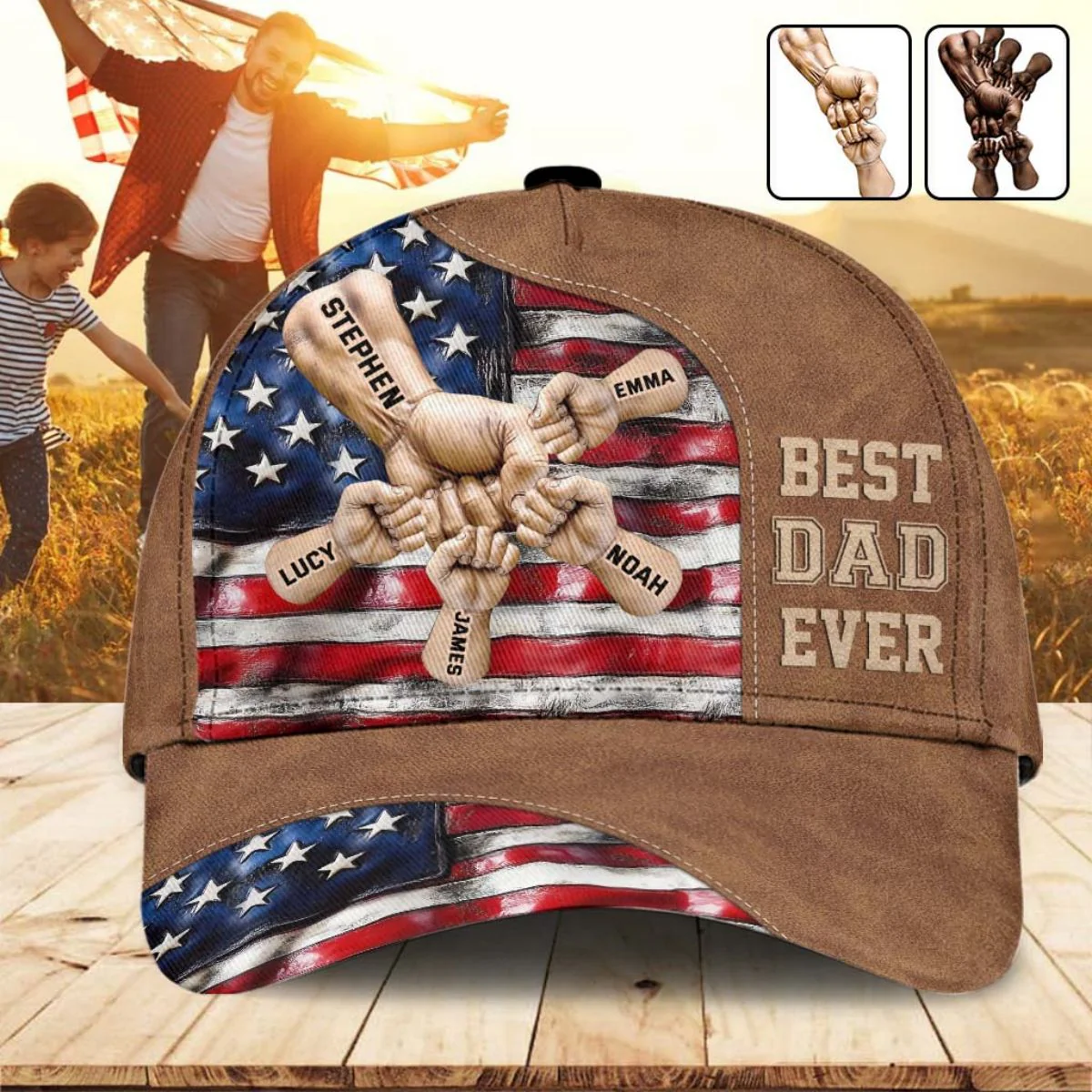 Best Dad Ever - Personalized Father Classic Cap - Image 5