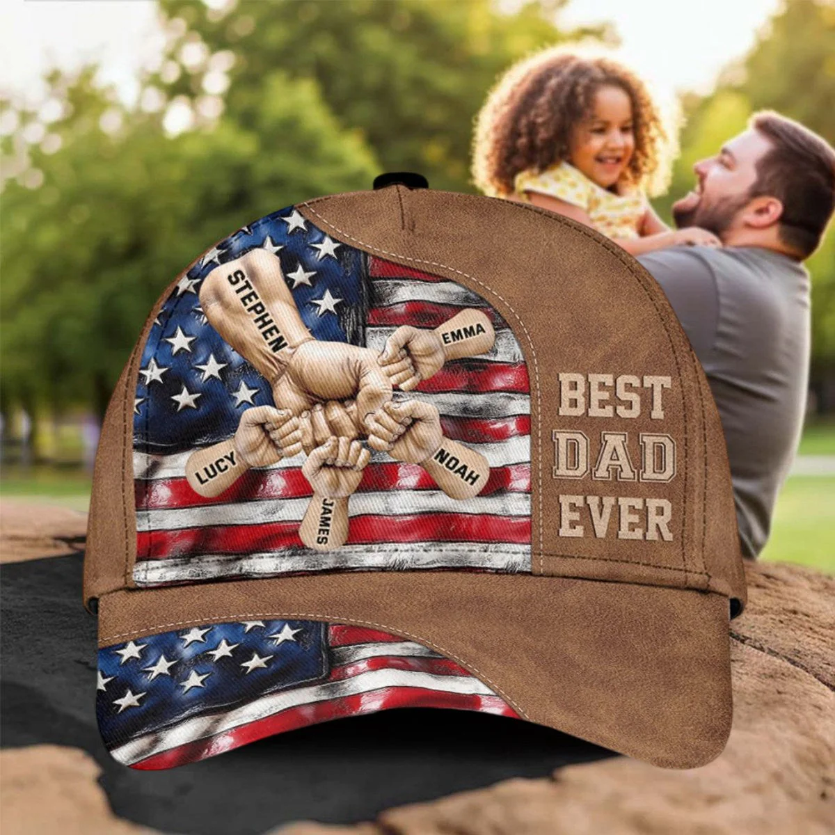 Best Dad Ever - Personalized Father Classic Cap - Image 6