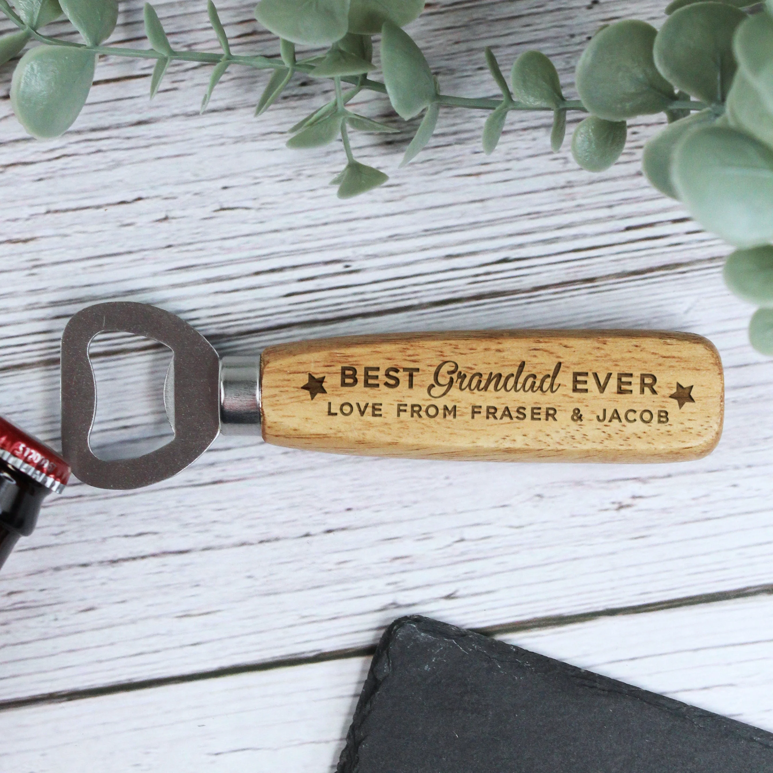 Best Dad/Grandpa Ever-personalized Wooden Bottle Opener - Image 7