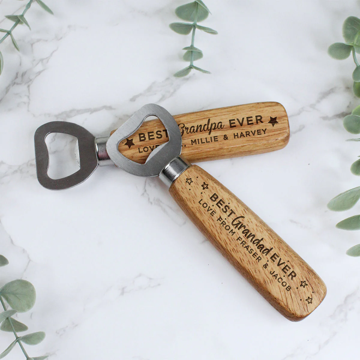 Best Dad/Grandpa Ever-personalized Wooden Bottle Opener - Image 8