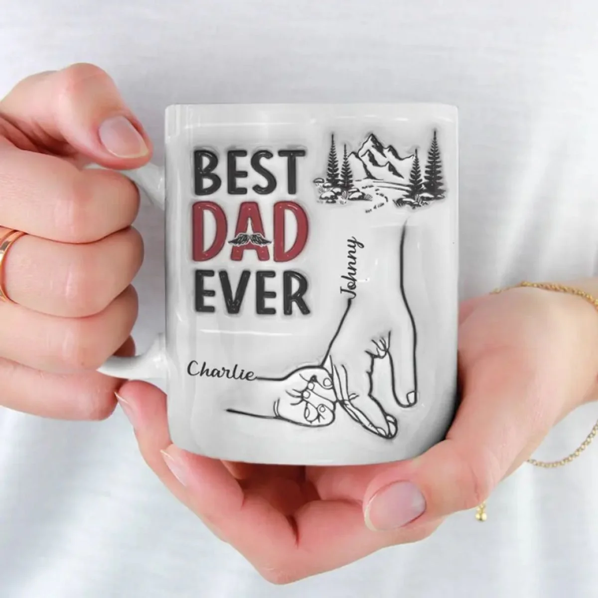 Best Daddy Ever - Family Personalized Mug - Father's Day, Gift For Dad, Grandpa - Image 3