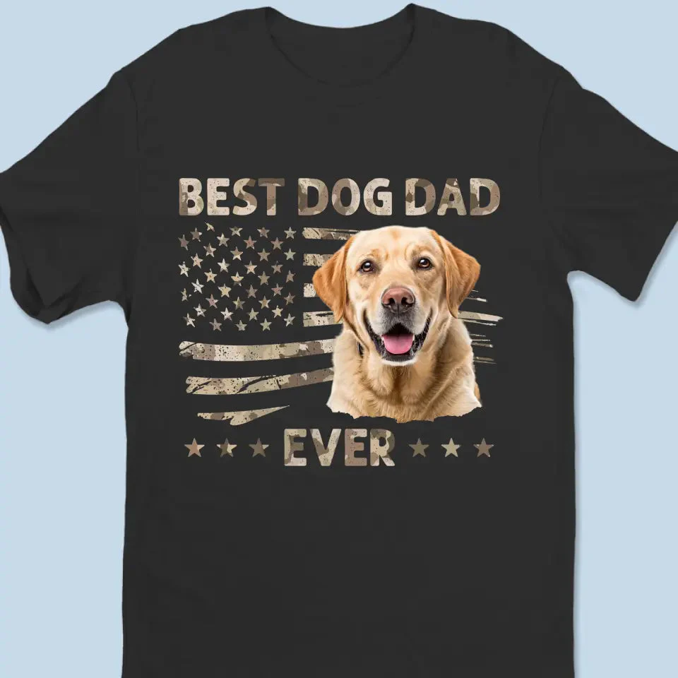 Best Dog Cat Dad - Personalized Custom Photo T-shirt Gift For Pet Owners, Pet Lovers - Image 3