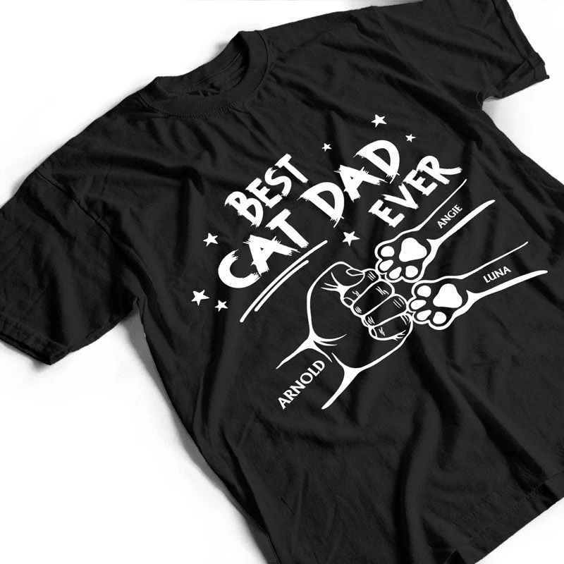 Best Dog Dad Ever Hand Punch - Personalized Father T-shirt - Image 7