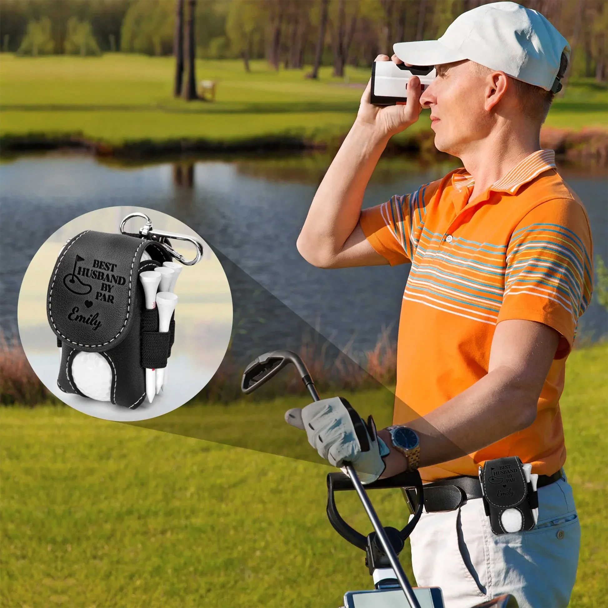 Best Husband By Par - Personalized Golf Ball Holder - Image 2