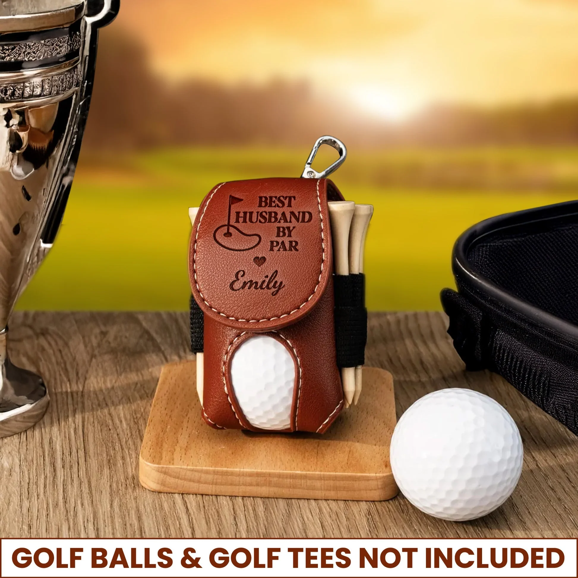 Best Husband By Par - Personalized Golf Ball Holder - Image 4
