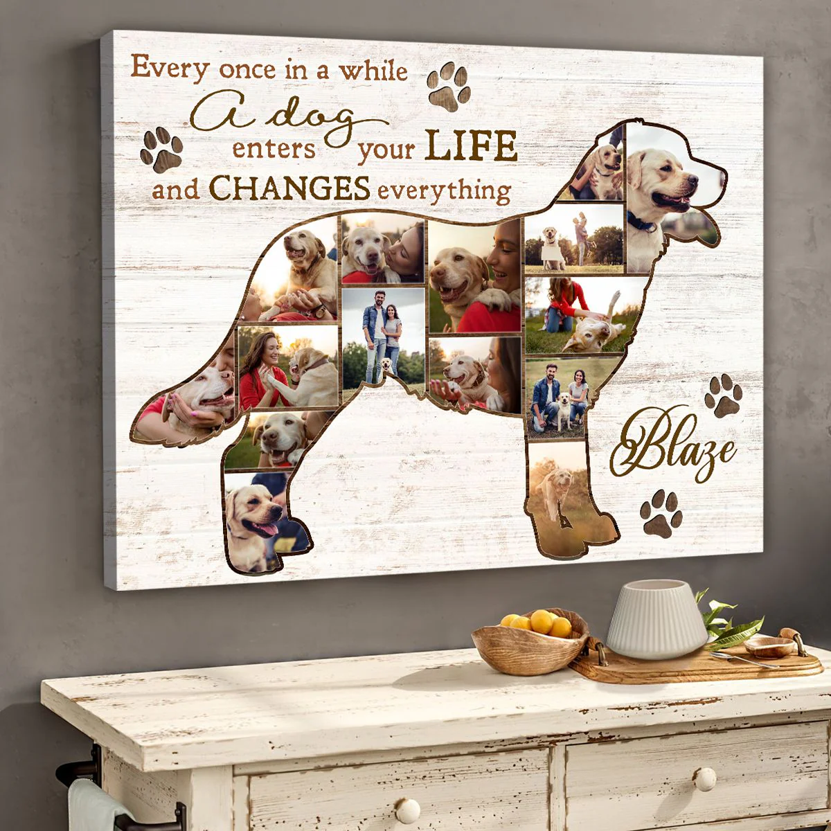 Best Labrador Retriever Personalized Photo Collage Canvas Gift For Dog Lover - Image 3