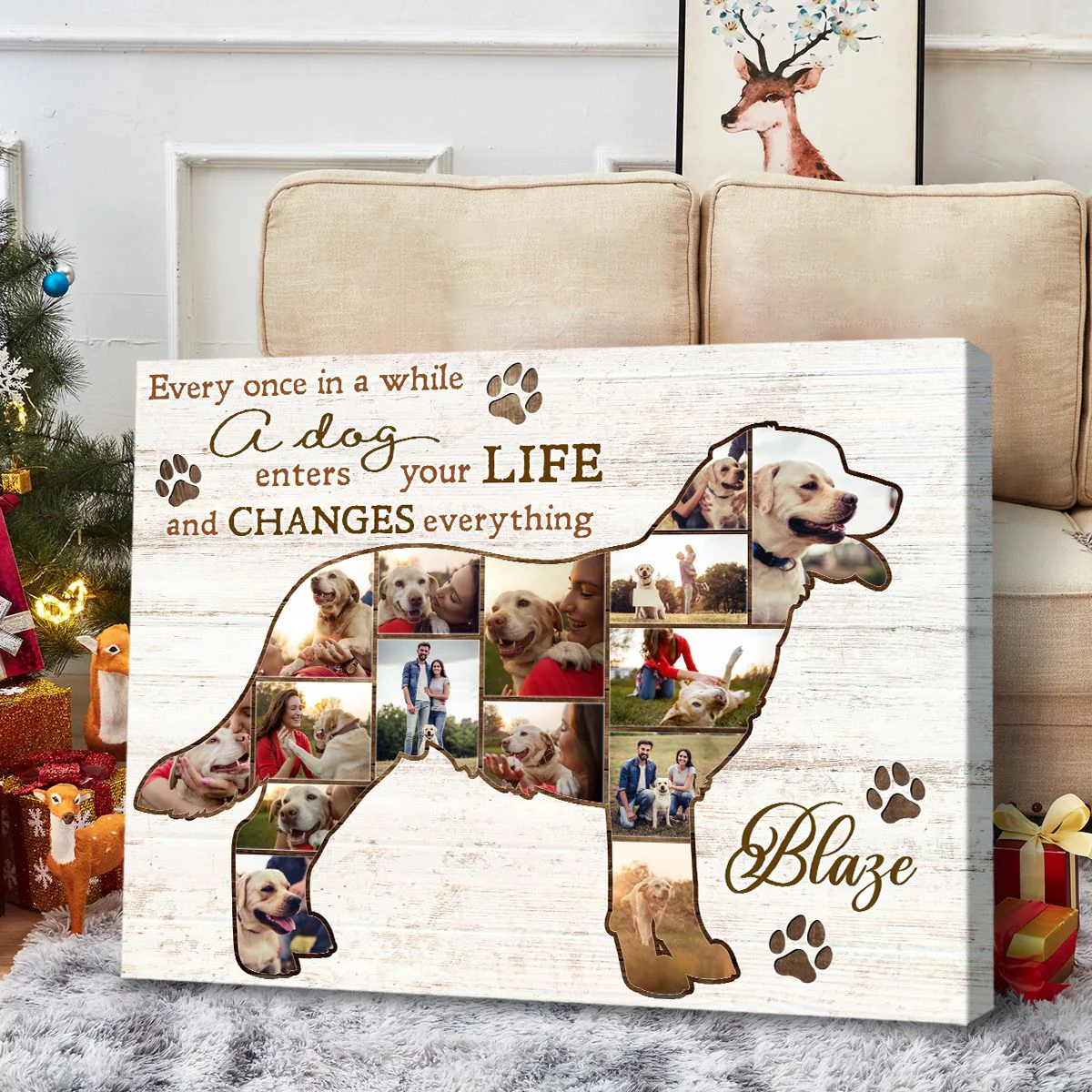 Best Labrador Retriever Personalized Photo Collage Canvas Gift For Dog Lover - Image 4