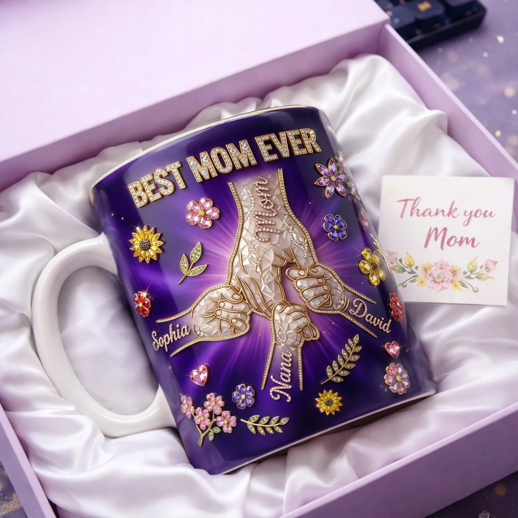 Best Mom Ever Pinky Promise Mom Coffee Mug - Personalized Gift For Mom - Image 3