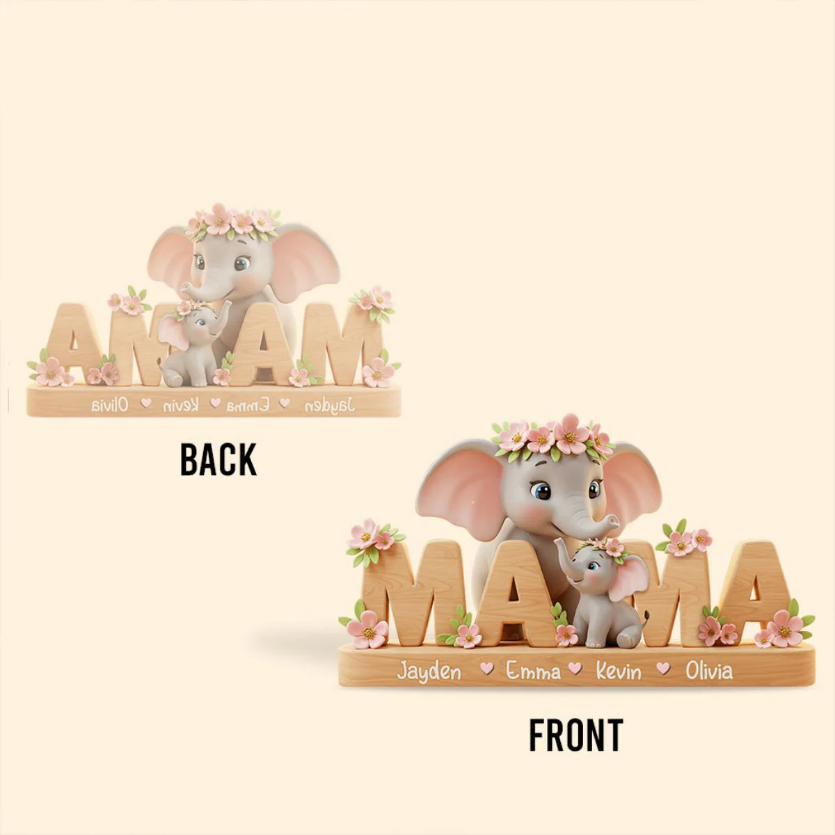 Best Mom/ Grandma Ever - Personalized Mother Custom Shaped Acrylic Plaque With Name - Image 4