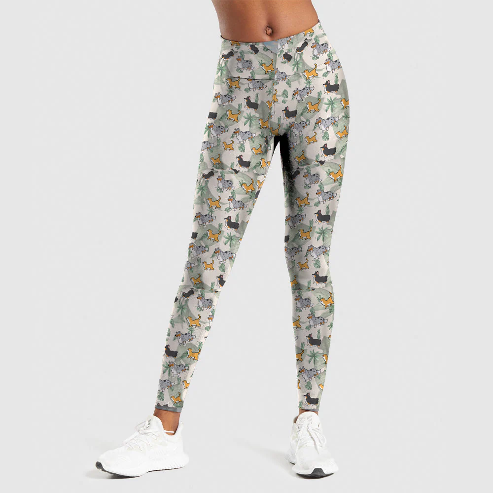 Dog & Cat Sunshine Liquid High Waist Leggings-Personalized High Waist Leggings - Image 3