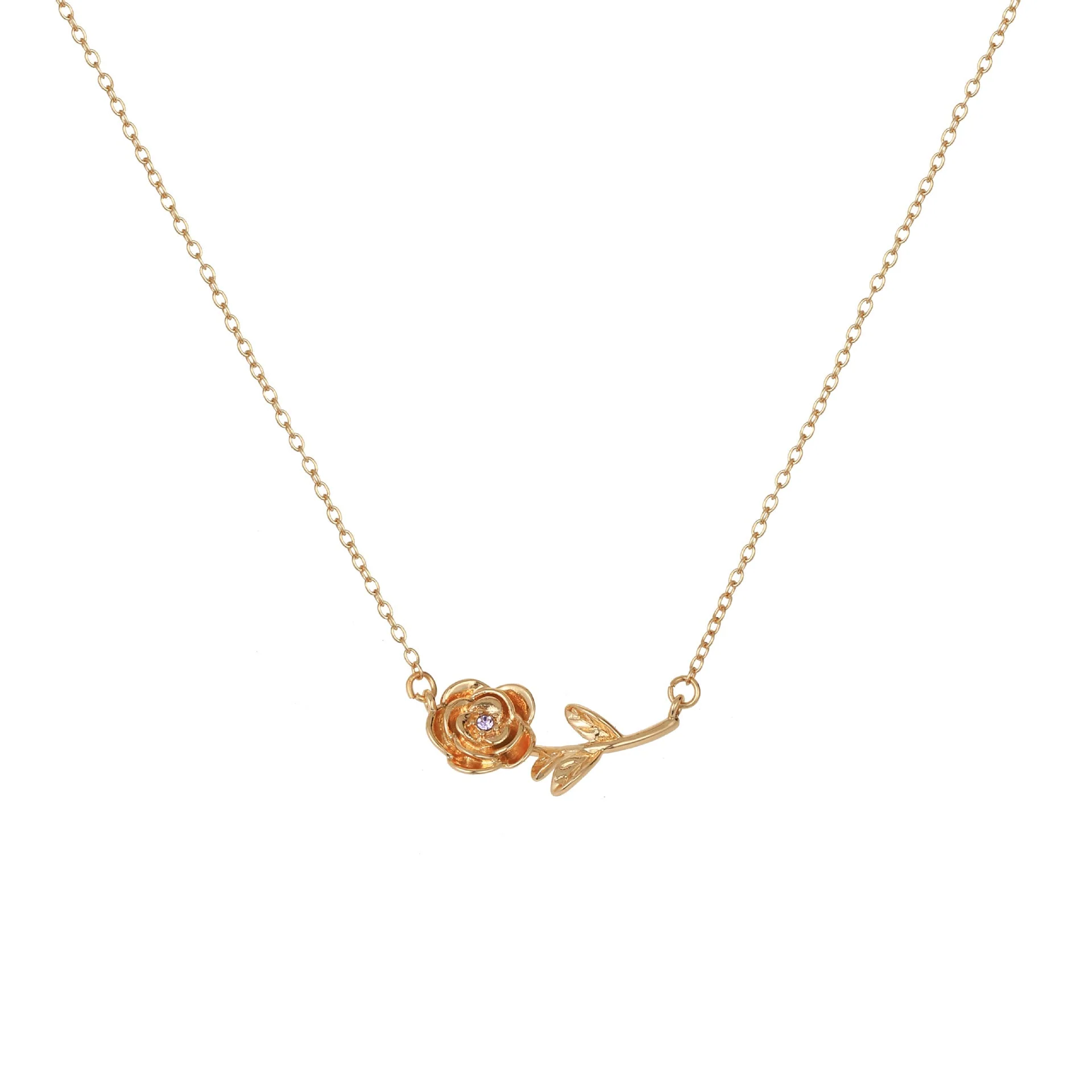 Birth Flower Necklace - Dainty Horizontal Flower Charm - Image 10