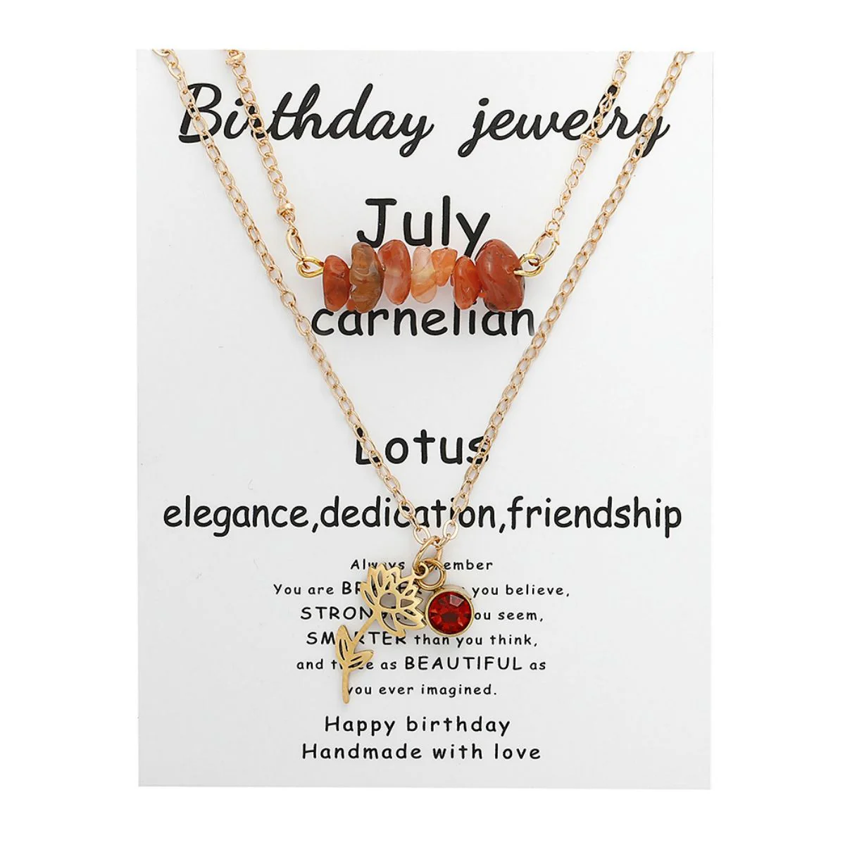 Birthstone Flower Necklaces Dainty Chain Necklace 12 Birth Month Crystal Necklace for Women - Image 12