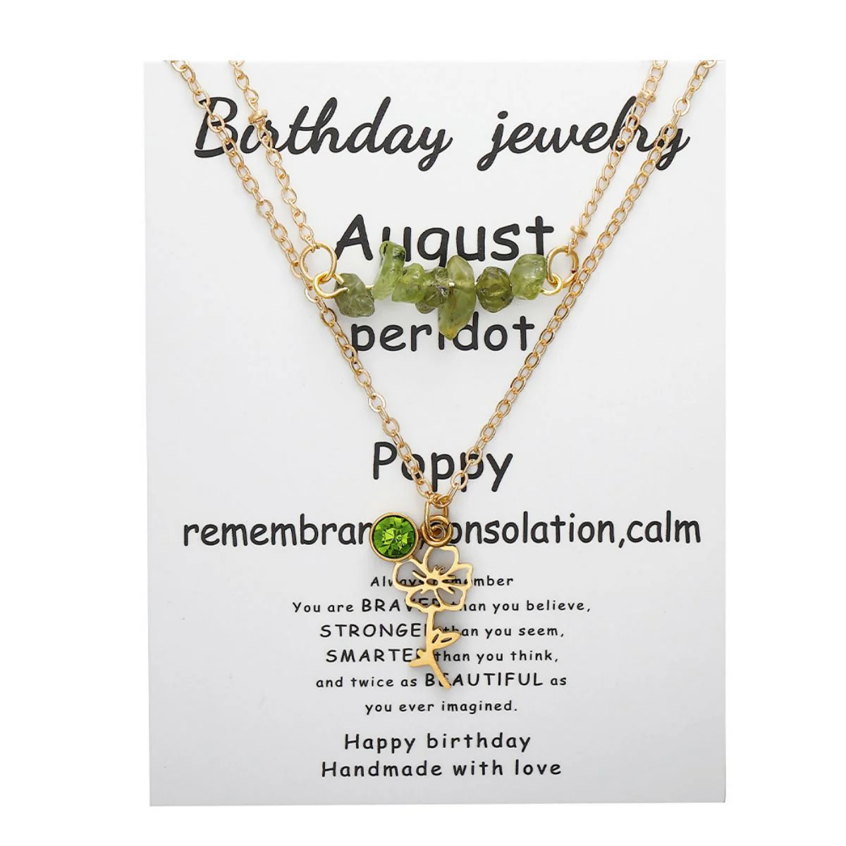 Birthstone Flower Necklaces Dainty Chain Necklace 12 Birth Month Crystal Necklace for Women - Image 13