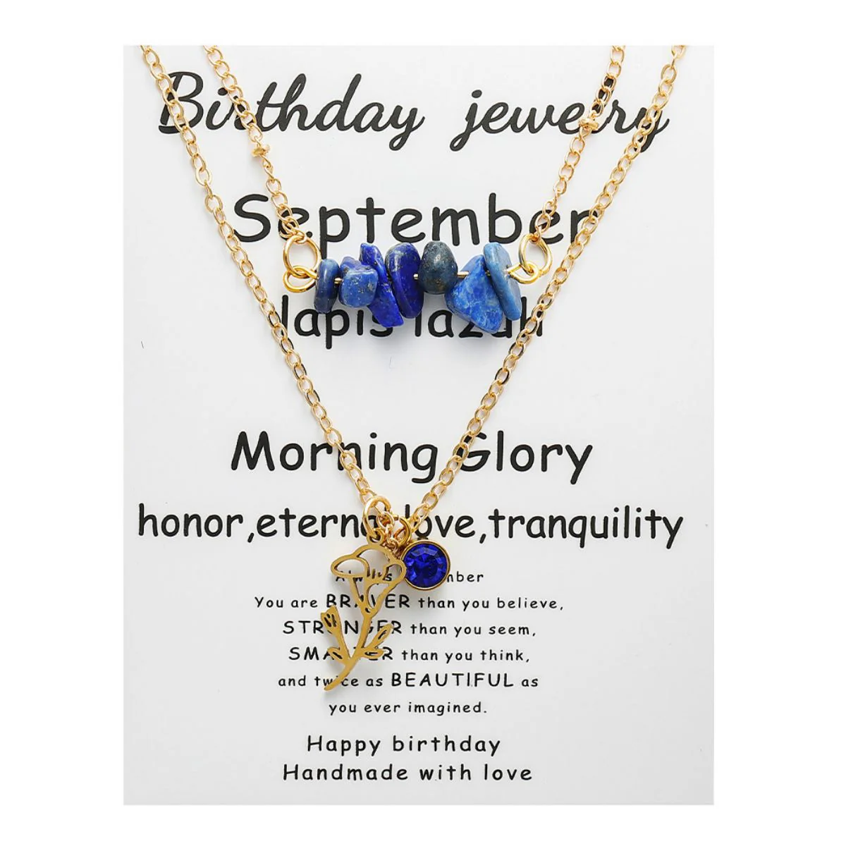 Birthstone Flower Necklaces Dainty Chain Necklace 12 Birth Month Crystal Necklace for Women - Image 14