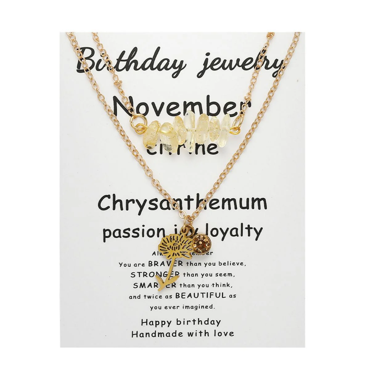 Birthstone Flower Necklaces Dainty Chain Necklace 12 Birth Month Crystal Necklace for Women - Image 16