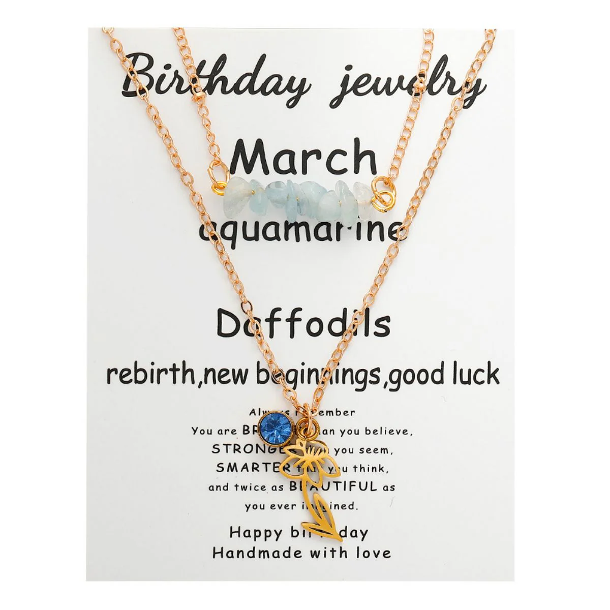 Birthstone Flower Necklaces Dainty Chain Necklace 12 Birth Month Crystal Necklace for Women - Image 8