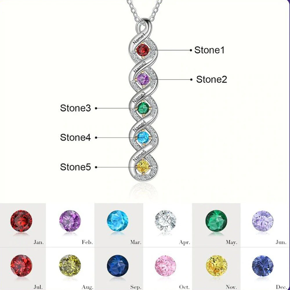 Birthstone Necklace for Mom, Personalized Jewelry, Gifts for Her - Image 9