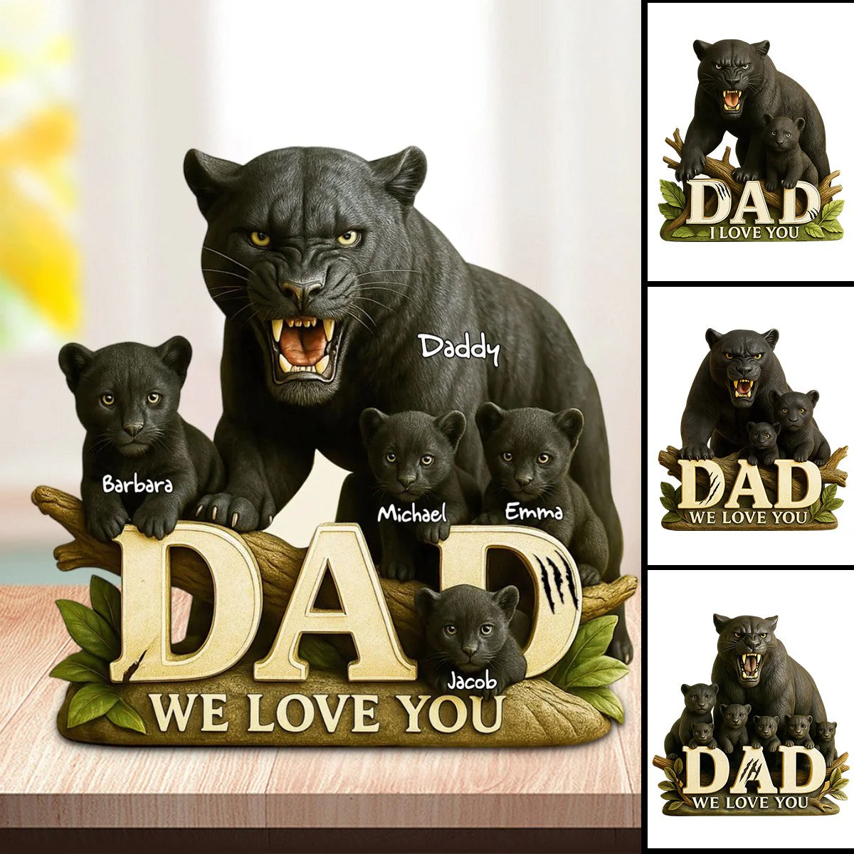 Panther Dad Acrylic Plaque - Personalized Gift For Dad Father’s Day - Image 4