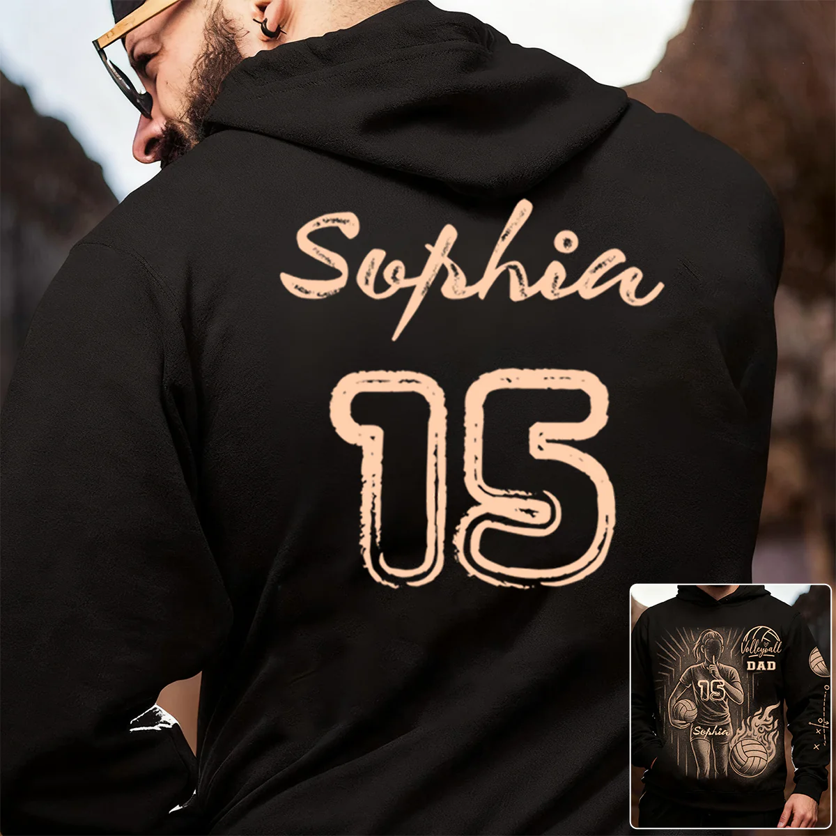 Bleach Style Volleyball Hoodie - Personalized Hoodie For Volleyball Mom - Image 5
