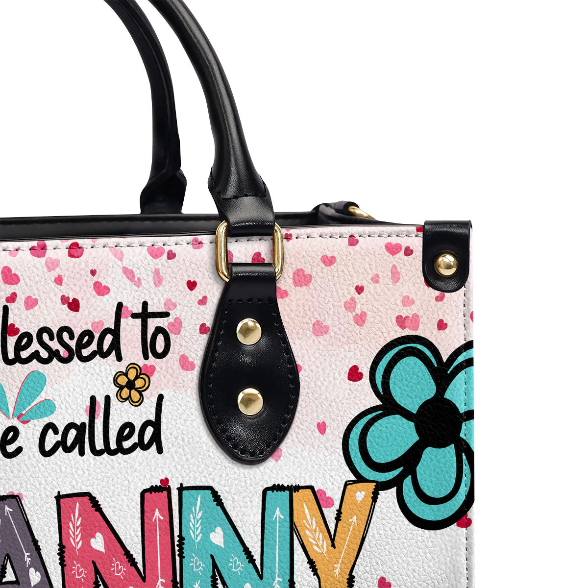 Blessed Nana - Personalized Leather Handbag Gift For Mom And Grandma - Image 3