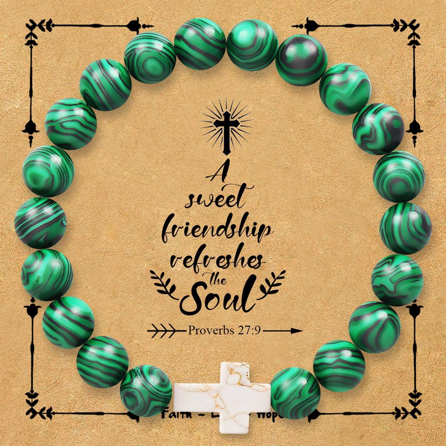 Natural stone cross bracelet - Image 7