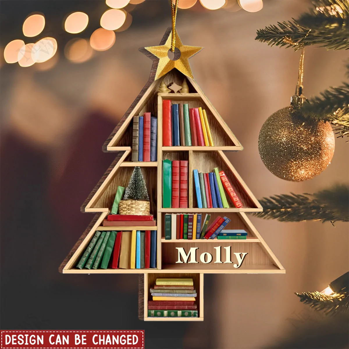 Books Are The Mirrors Of The Soul - Personalized Ornament - Christmas Gift For Book Lovers