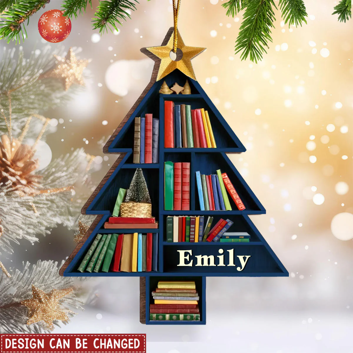 Books Are The Mirrors Of The Soul - Personalized Ornament - Christmas Gift For Book Lovers - Image 2