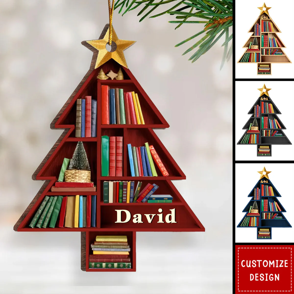 Books Are The Mirrors Of The Soul - Personalized Ornament - Christmas Gift For Book Lovers - Image 4