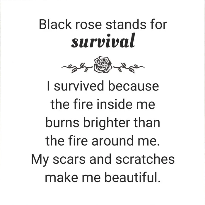 Burned and Survived Black Rose Self-Love Ring - Image 9