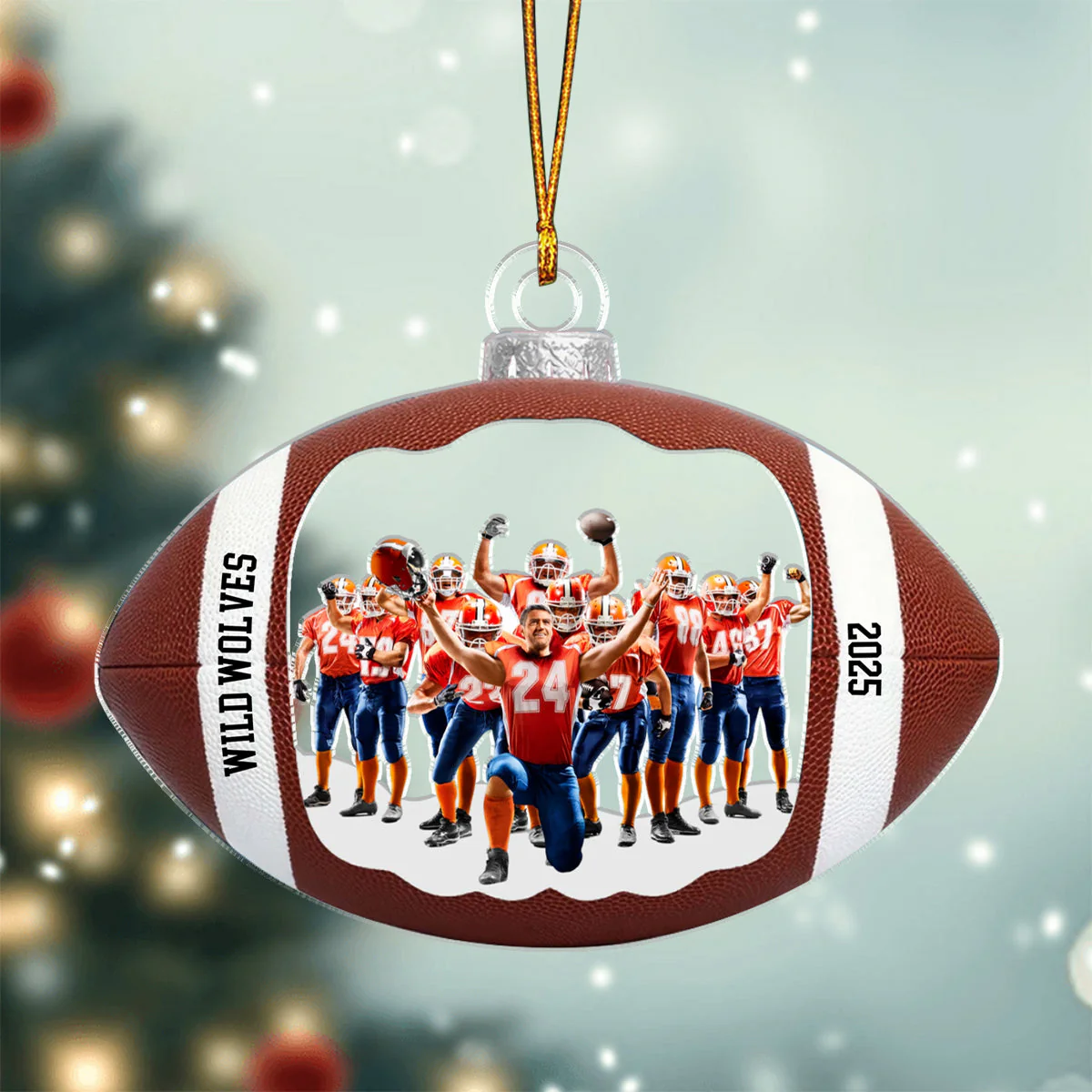 Capture Your Football Moments - Photo Personalized American Football Acrylic Ornament - Image 5