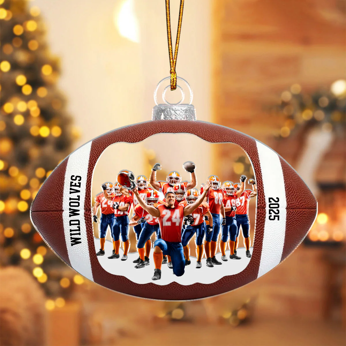 Capture Your Football Moments - Photo Personalized American Football Acrylic Ornament - Image 6