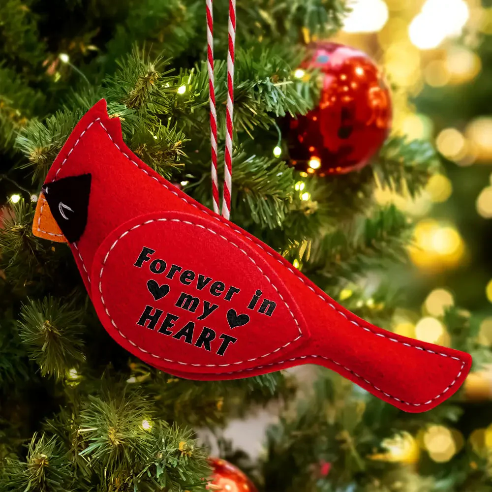 Cardinal Angels Appear I'm Always With You - Memorial Personalized Wool Felt Ornament - Image 5