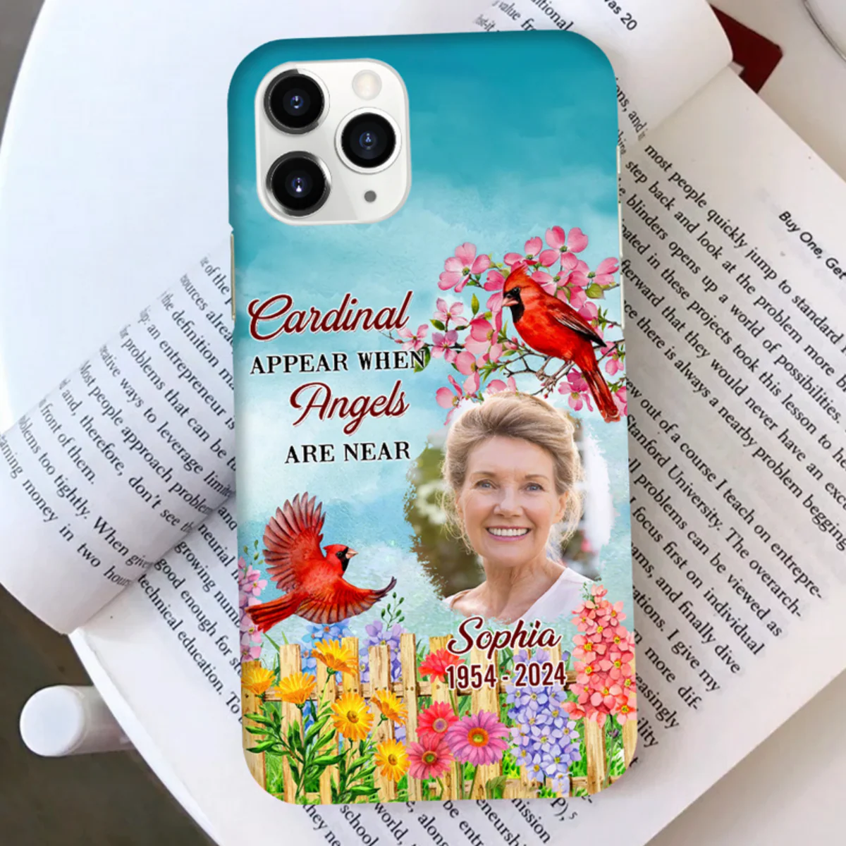 Cardinals Appear When Angels Are Near Personalized Phone Case - Image 2