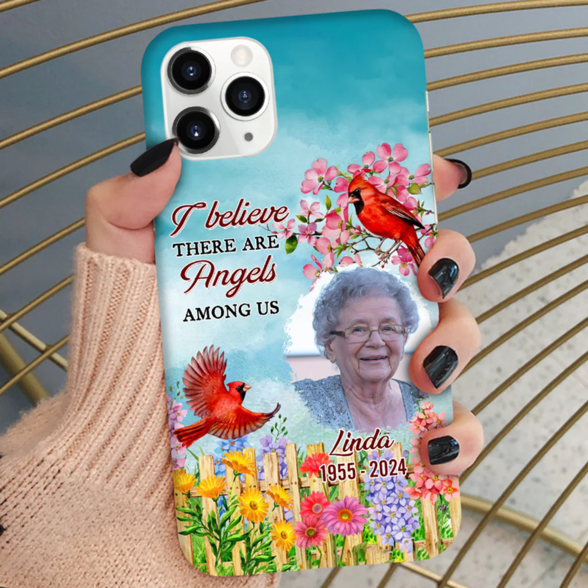 Cardinals Appear When Angels Are Near Personalized Phone Case - Image 3