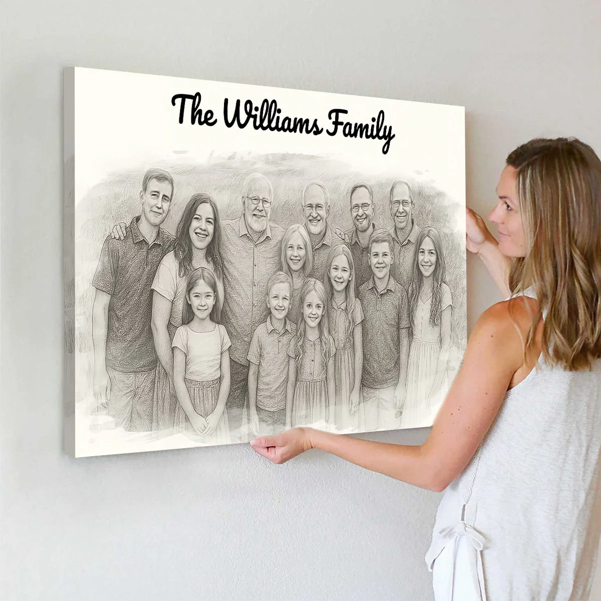Celebrate Family Love With A Custom Photo Portrait - Personalized Canvas Poster - Image 4