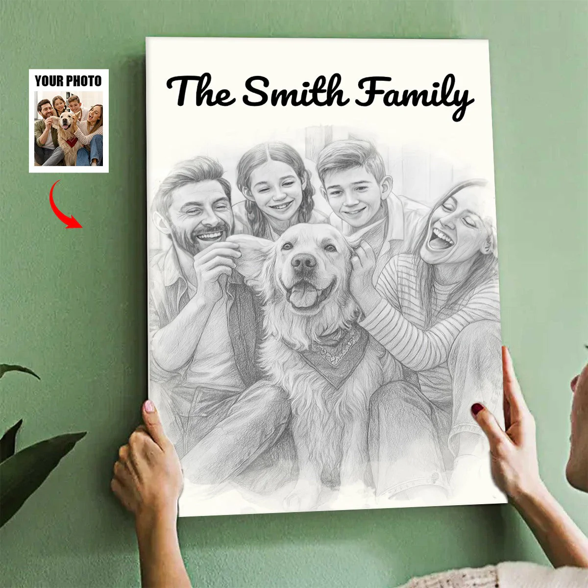 Celebrate Family Love With A Custom Photo Portrait - Personalized Canvas Poster - Image 7