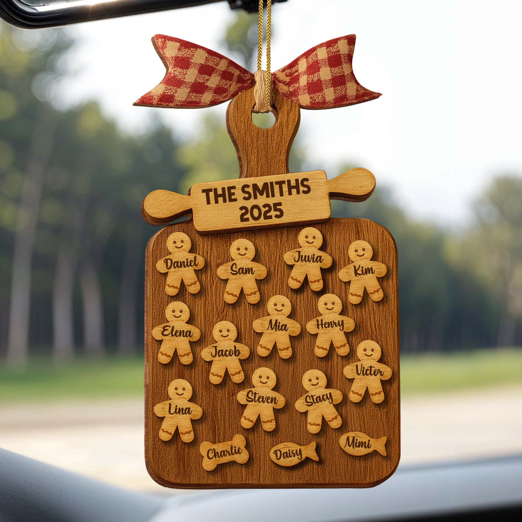 Celebrate Your Family With Cookie Figures Ornament, Personalized Custom Wood Ornament - Image 7