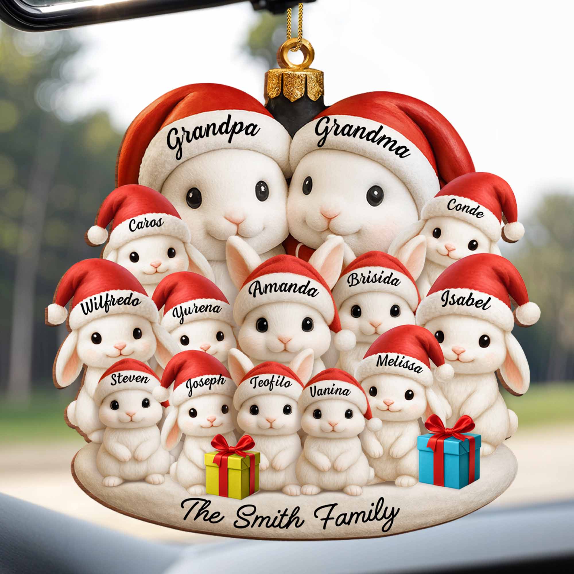 Celebrate Your Family's Magical Christmas,  Personalized Custom Wood Ornament, Gift For Family - Image 3