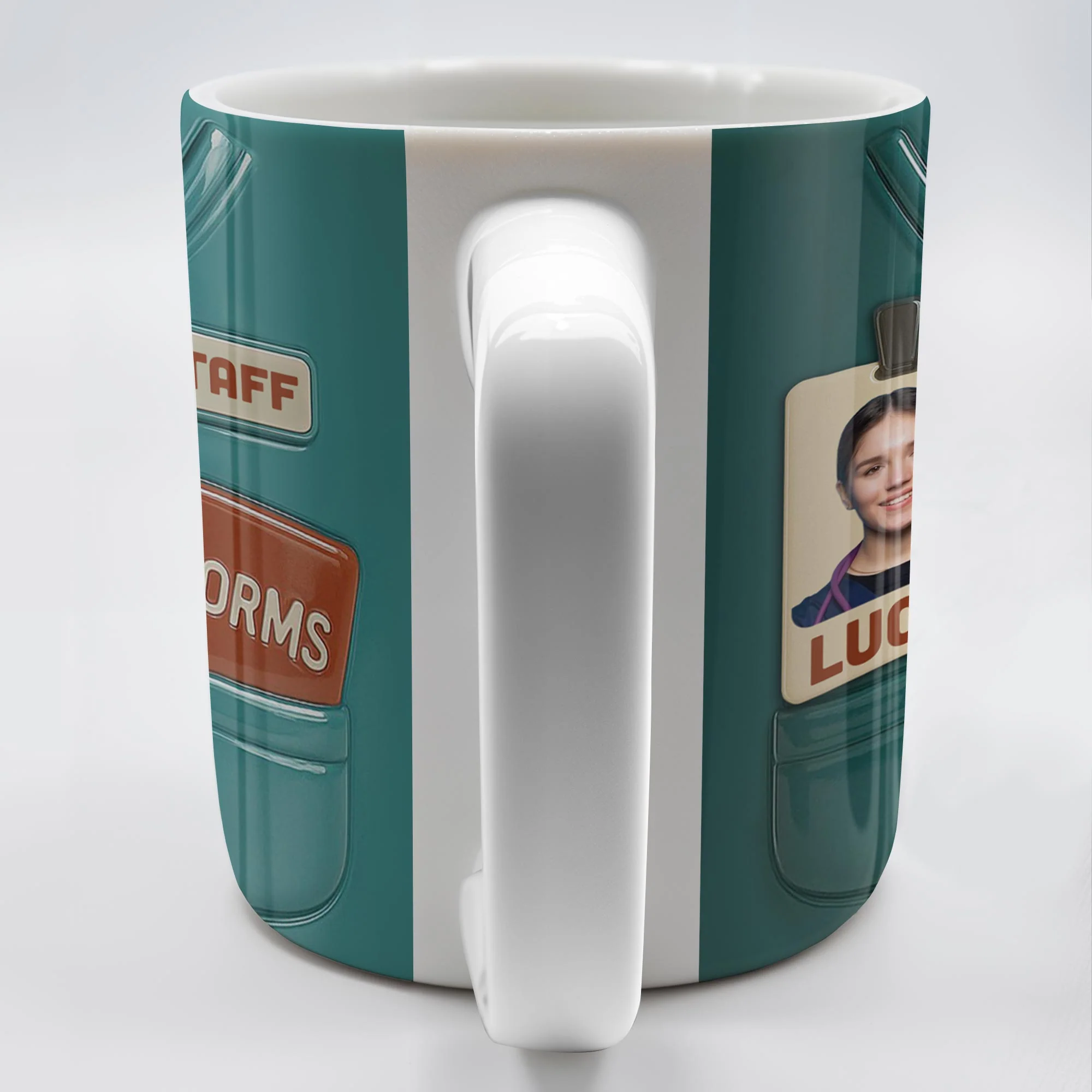 Celebrate Your Favorite Nurse, Medical Scrubs and ID Badge, Personalized Custom Coffee Mug - Image 4